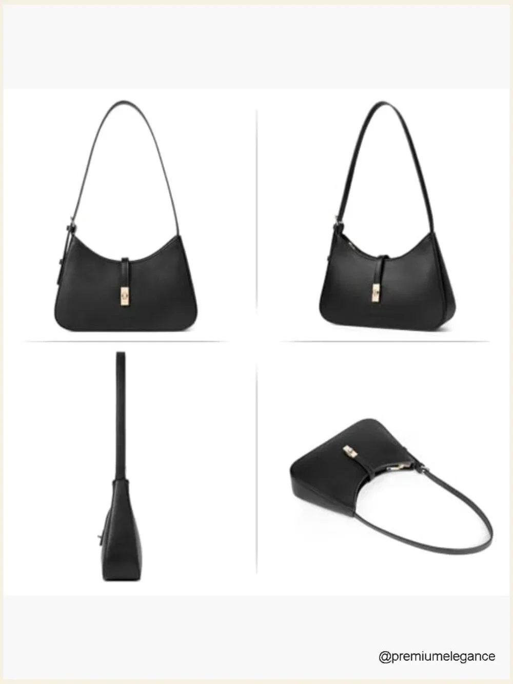 Vegan Leather Hobo Crossbody Bag with Adjustable Strap